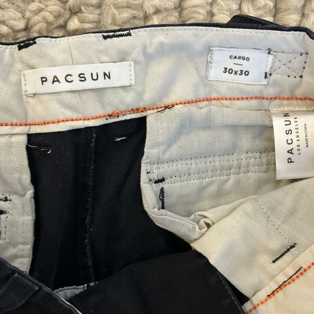 Pacsun Cotton Black Cargo Pants Size 30x30